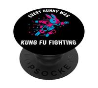 Ogni coniglietto era il Kung Fu combattendo la Pasqua PopSockets PopGrip Adesivo