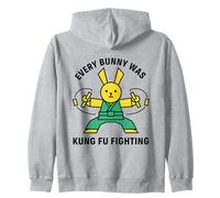 Ogni Coniglio Era Kung Fu combattendo Karate Rabbit Felpa con Cappuccio