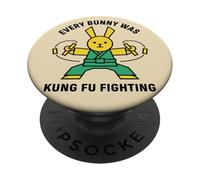 Ogni coniglio era Kung Fu combattendo Karate Rabbit PopSockets PopGrip Adesivo