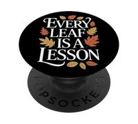 Ogni foglia è una lezione Autunno Autunno Ritorno a scuola PopSockets PopGrip Adesivo