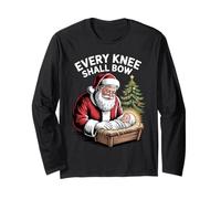 Ogni Ginocchio Si inchina Babbo Natale Gesù Maglia a Manica