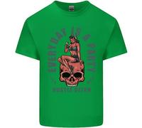 Ogni Giorno È Una Festa Hustle Skull Alcohol T-Shirt Per Bambini