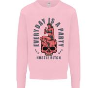Ogni Giorno È Una Festa Hustle Skull Alcohol Uomo Felpa