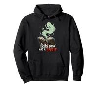 Ogni Libro ha Uno Spirito bibliotecario Bookworm Halloween Ghost Felpa con Cappuccio