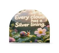 Ogni nuvola ha una fodera argentata con lumaca di animali in acrilico porta tovaglioli per cocktail in fattoria autoportante portatovaglioli per feste decorative per la casa cocktail in fattoria