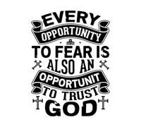ogni opportunità di temere è anche un'opportunità di fidarsi del disegno di Dio Adesivi artistici in vinile 49.4x66.4cm Selezione multicolore Nero