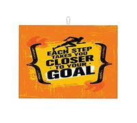 Ogni passo ti avvicina al tuo obiettivo. Tappetini per asciugare i piatti artistici da cucina, ideali per allenamenti e corse. Tappetino per asciugare i piatti con motivo stampato, piccolo, 16 x 18 po