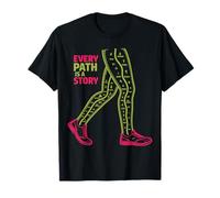 Ogni Percorso è Una Storia Neon Trail Design Maglietta