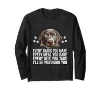 Ogni spuntino che prepari è divertente, papà, mamma del cane Weimaraner Maglia a Manica