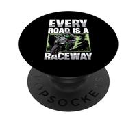 Ogni strada è un appassionato di motociclette da corsa PopSockets PopGrip Adesivo