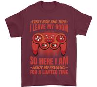 Ogni Tanto Esco Dalla Mia Stanza Gamer Uomo T-Shirt 100% Cotone