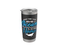 Ogni volta che scivolo nell'oceano Marine World Marine Biology Bicchiere termico in acciaio inox doppia parete
