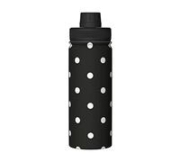 OGNOT Bollitore isolato in acciaio inox a pois in bianco e nero stampato 20 once/bottiglia d'acqua sportiva, riutilizzabile escursionismo thermos