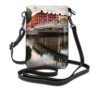 OGNOT Borsa a tracolla da donna con scimmie carine, borsa a tracolla per contanti, regalo per donne e ragazze, Dublino Irlanda Ha Penny Bridge River, Taglia unica