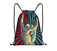 OGNOT FOX - Zaino con coulisse, impermeabile, per sport, palestra, per uomo e donna, Rock and Roll, Small