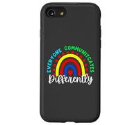 Ognuno comunica diversamente consapevolezza dell'autismo arcobaleno Custodia per iPhone SE (2020) / 7/8
