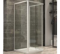 Ogomondo Box Cabina Doccia Corner 3 Lati Cristallo Temprato Trasparente 75x75x75