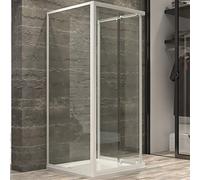 Ogomondo Box Cabina Doccia Corner 3 Lati Cristallo Temprato Trasparente 80x80x80