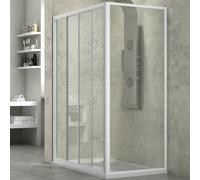 Ogomondo Cabina Doccia Slide 2 Lati Cristallo Temprato Trasparente 140x80