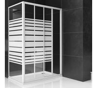 Ogomondo Cabina Doccia Slide 3 Lati Cristallo Temprato Serigrafato 100x70x70