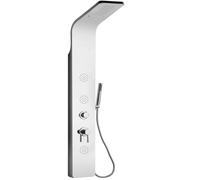 Colonna Doccia 007 4 Funzioni Acciaio Inox 3 Bocchette Idro Lombari 20x53x150 cm - CONFEZIONE: 1 pz., Finitura-: Cromo Lucido