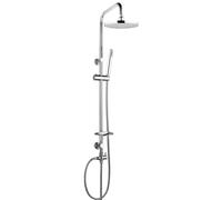 Ogomondo Colonna Doccia Attrezzata Alpha in Ottone con Staffe a muro in ABS