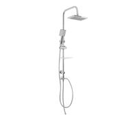 Ogomondo Colonna Doccia Attrezzata Beta Ottone Cromato con Staffe a Muro in Abs
