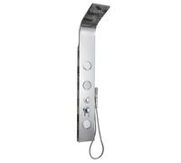 Ogomondo Pannello Colonna Doccia Joy Acciaio Inox 3 Getti Idro e Cascata H150xL20xP44 Ugelli Anticalcare