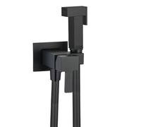 Kit Idroscopino Acqua Calda e fredda Shut-Off Azionamento a Leva Ottone Ogomondo - CONFEZIONE: 1 pz., Finitura-: Nero Quadro