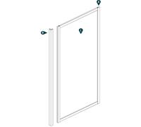 Ogomondo Lato Fisso per Box Doccia Corner Bianco Cristallo Temprato - : , CONFEZIONE: 1 pz., Misure: 77-79.5xh185 cm Serigrafato