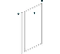 Ogomondo Lato Fisso per Box Doccia Corner Bianco Cristallo Temprato - : , CONFEZIONE: 1 pz., Misure: 87-89.5xh185cm Serigrafato