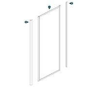 Ogomondo Lato Fisso per Box Doccia Slide Cristallo Temprato Bianco - : , CONFEZIONE: 1 pz., Misure: 88-90,5xh185 cm Trasparente