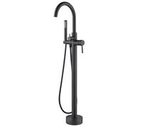 Ogomondo Miscelatore a Pavimento Per Vasca Freestanding Black Mumbai in Ottone