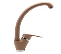 Miscelatore Monoforo in ottone Colorato Lavello Cucina modello Oslo Erogazione Orientabile - CONFEZIONE: 1 pz., Finitura-: Avena 4