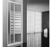 Ogomondo Porta Doccia a Soffietto Book Cristallo Temprato Bianco (96-100xh190 cm Serigrafato, 1)