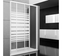 Ogomondo Porta Doccia Scorrevole Slide Due Ante Cristallo Temprato Bianco - : , CONFEZIONE: 1 pz., Misure: 137-141xh185 cm Serigrafato
