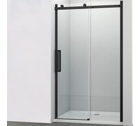 Ogomondo Porta Scorrevole Slide Due Ante Black Profilo Nero Cristallo 8 mm