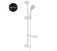 Ogomondo Saliscendi in Abs Bianco Blush con Doccetta e Portasapone