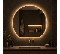 Ogomondo Specchio 5 mm Tondo Retroilluminato a filo Led Interruttore Touch