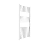 OGOMONDO Termoarredo Scaldasalviette Tubolare Tondo Acciaio Colore Bianco Opaco (H1200xL500xI450 mm)