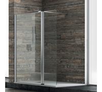 Ogomondo Walk-in Doccia con Anta basculante e Staffa Cristallo 8 Mm