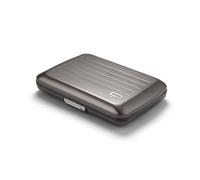 ÖGON -DESIGNS- OGON Portafoglio in alluminio Smart Case V2 - Chiusura in metallo - Porta carte anti-RFID - Capacità fino a 10 carte e banconote, alluminio titanio, taglia unica, Portafoglio RFID