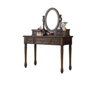 OGOODLE Tovaglia Toeletta in legno con specchio e mobiletto multicassetti adatto alla camera da letto Scrivania