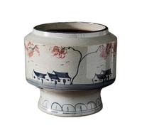 OGOODLE Vaso di Fiori Vasi Da Fiori In Ceramica Dipinti A Mano Retrò For La Casa, Decorazione For Veranda, Piante In Vaso, Vaso Speciale Fioriera Semplice