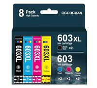 OGOUGUAN 603XL Cartucce Sostituzione per Epson 603 XL Cartucce, Compatibile per Epson Expression Home XP-2100 XP-4100 XP-3100 XP-2105 XP-3105 XP-4105, WorkForce WF-2830 WF-2850 WF-2810 WF-2835(8pcs)