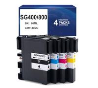 OGOUGUAN CAIDI Cartuccia d'inchiostro compatibile Sublimazione SG400 SG800 SG400NA SG800NA PRINTAN Dink High Yield Sostituzione per Sawgrass Virtuoso SG400 SG800 SG400NA/EU Sublimazione Printer(4pack