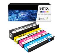 OGOUGUAN Cartuccia d'inchiostro di ricambio compatibile per HP 981X 981XL per HP PageWide Color 586dn 556xh 586z 586f 556 586 E55650 (Nero Ciano Magenta Giallo)
