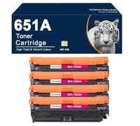 OGOUGUAN Cartuccia toner compatibile 651A CE340A CE341A CE342A CE343A Sostituzione per HP Laserjet MFP M775 M775dn M775f M775z M775z+ (4PK-BK/C/M/Y)