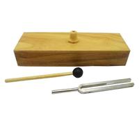 OGQTIBXV Diapason da 256 Hz con Cassa di risonanza in Legno e Battente per l'apprendimento della Musica, Altoparlante in Legno, Acustica Fisica, Attrezzatura sperimentale, Kit didattico per Diapason