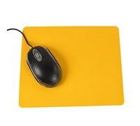 Ogquaton 21,5 x 17,5 cm, tappetino per mouse per PC portatile antiscivolo, monocolore, colore giallo, qualità premium